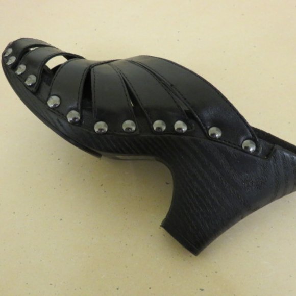 WHITE MOUNTAIN BLACK LEATHER UPPER CLOG/ SIZE 7 - Picture 6 of 8